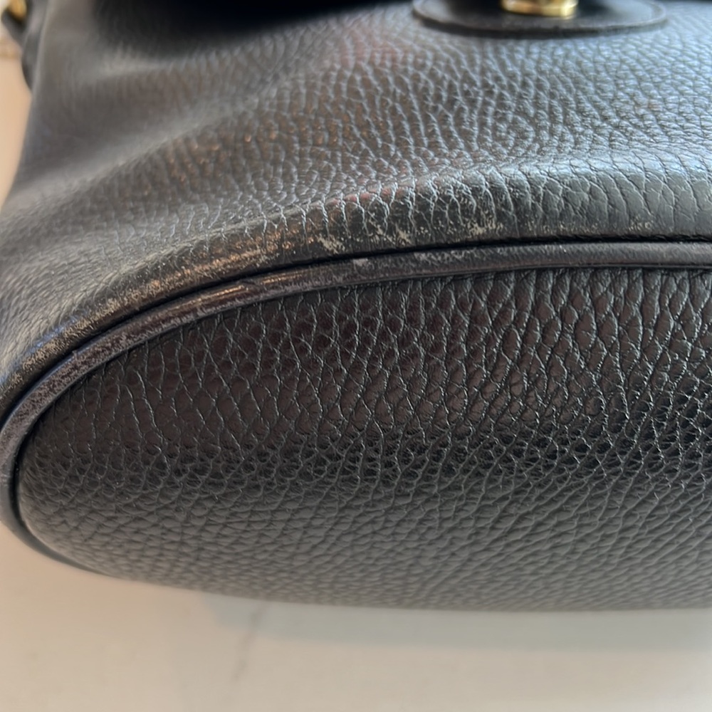 Vintage COACH Pebbled Leather Bag Black - Picture 3 of 9